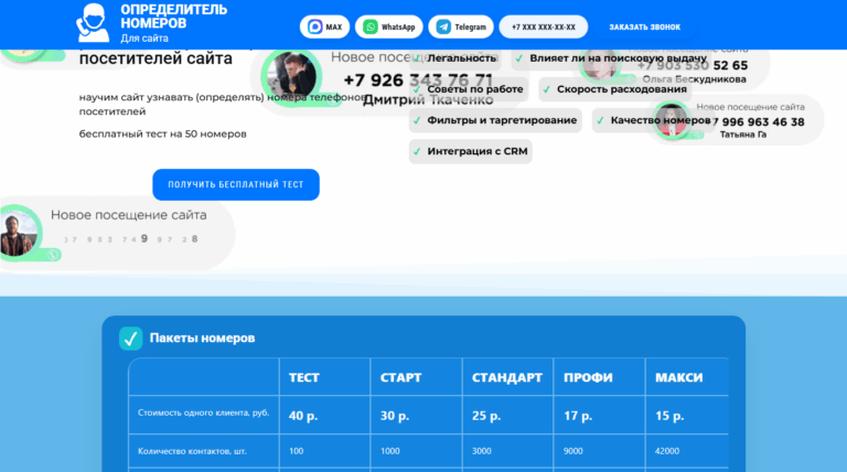 Условия связывают с выбранной услугой